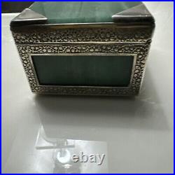 Rare Casket Box About 1900 Jade Silver China