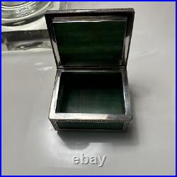 Rare Casket Box About 1900 Jade Silver China