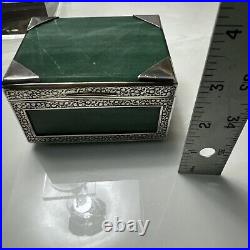 Rare Casket Box About 1900 Jade Silver China