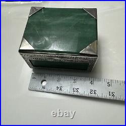 Rare Casket Box About 1900 Jade Silver China