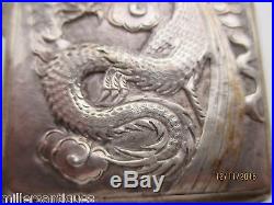 Rare Chinese Export Silver Ornate CASE SIGNED W S