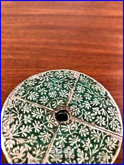 Rare Chinese Or Indian Sterling Silver Repousse Enamel Spice /snuff Box 18-19thc