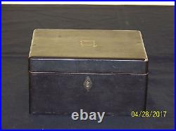 Rare Chinese Qing Dy Paktong Hand Carved Pewter Export Lacquer Tea Caddy Box