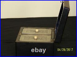 Rare Chinese Qing Dy Paktong Hand Carved Pewter Export Lacquer Tea Caddy Box