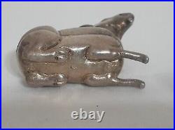 Rare Vintage Cambodian/Asian Ram Pure Silver Ceremonial Ram Figurine Trinket Box