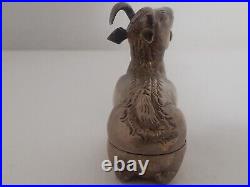 Rare Vintage Cambodian/Asian Ram Pure Silver Ceremonial Ram Figurine Trinket Box