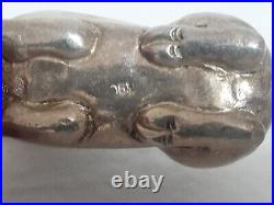 Rare Vintage Cambodian/Asian Ram Pure Silver Ceremonial Ram Figurine Trinket Box