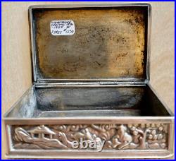 Rare Wongshing Wong Shing Chinese Export Silver Snuff Box