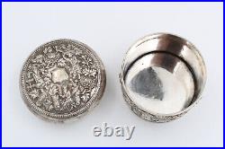 SOLID SILVER BOX CHINA INDOCHINA 19th century 203 gr Chinese silver box