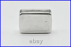 Small Chinese Export Silver Pill Box c1900 Wang Hing