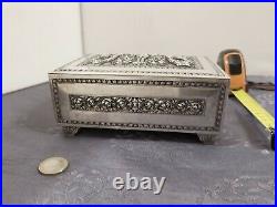 Solid Silver Burma Cambodia Large Box Chinese Export Silver Box 2