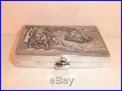 Solid Silver Chinese/ Japanese Cigarette case