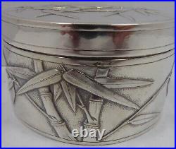 Solid Silver Chinese Round Box. 1900