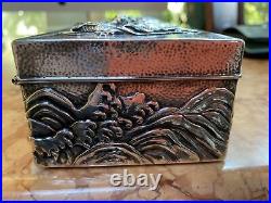Sterling Silver Chinese Luen Wo Cigar Dragon Box 374 grams