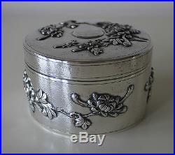 Stunning Antique Chinese Export Silver Lidded Pot Wang Hing