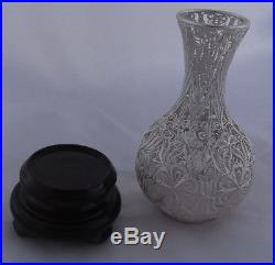 SuHai Chinese Silver. 925 Handmade Peony Vase Filigree w Stand & Box Limited