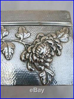 Superb Large Late 19th Century Chinese Silver Table Box By Wang Hing