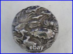 Superb Quality Antique Chinese Export Silver Very Ornate Box