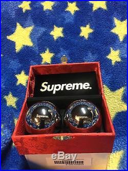 Supreme 15 F/w Box Logo Baoding Ball Red Silver Stress Relief Collection Chinese