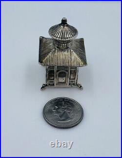 Thistle & Bee London Sterling Silver Chinese Pagoda Temple Pill Box