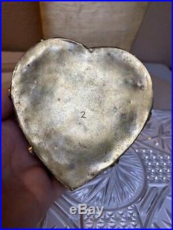 Tibetan Silver Heart Box Turquoise Coral Buddha Chinese Import Antique
