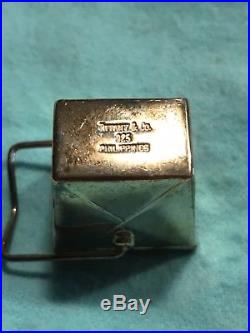 Tiffany Chinese Takeout Pill Box Vintage Silver