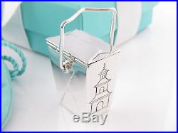 Tiffany & Co Silver Chinese Pagoda Take Out Pill Box Case Box Pouch Card