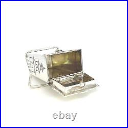 Tiffany & Co. Sterling Silver 925 Chinese Food Take-Out Pill Box Case VG Rare