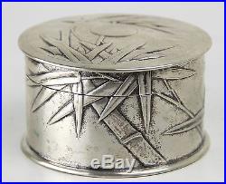 Very Fine Chinese Export Silver Box Yoksang, Marked On Base Good Size And Weight