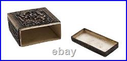 VINTAGE Chinese Silver Snuff / Pill Box ORNATE