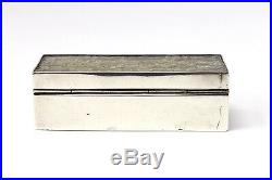 Very Nice Antique Victorian 1900 Solid Silver Carved Chinese Mother Of Pearl Box