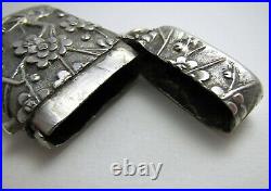 Very Rare Wang Hing Solid Silver Chinese Export Antique Vesta Case Match Box