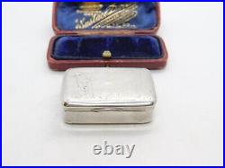 Victorian Chinese Sterling Silver Floral Etched Snuff Box Nanking c1880 Antique