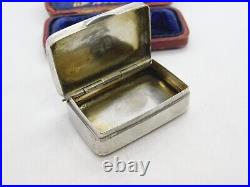 Victorian Chinese Sterling Silver Floral Etched Snuff Box Nanking c1880 Antique