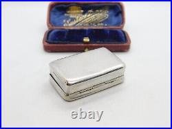 Victorian Chinese Sterling Silver Floral Etched Snuff Box Nanking c1880 Antique