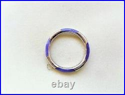 Vintage Chinese 1970's Purple Jadeite Sterling Silver Bracelet With Sterling Saf