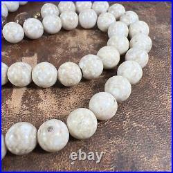 Vintage Chinese Export Jasper Necklace 30 Extra Long