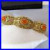 Vintage-Chinese-Export-Orange-Carnelian-Sterling-Silver-Gilt-Bracelet-6-75-C693-01-hd