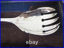 Vintage Chinese Export Silver Salad Spoon & Fork by Tuck Chang in Orig. Box