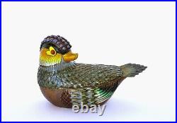 Vintage Chinese Gilt Silver Enamel Mandarin Duck Box Marked