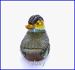 Vintage Chinese Gilt Silver Enamel Mandarin Duck Box Marked