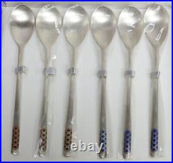 Vintage Chinese Silver (6) Coffee Spoons Set New In Box