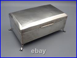 Vintage Chinese Solid Silver 90 Jewellery Box Maker Wk With Fitted Interior