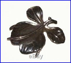 Vintage Chinese Sterling Silver Leaf Motif Brooch Pin by Ming's in Box (Cwo)