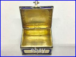 Vintage Enamel Sterling Silver Depose Stuff Box Unusual