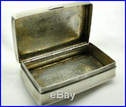 Vintage Pretty Chinese Solid Silver Snuff Box / Trinket Box