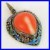 Vtg-Beautiful-Chinese-Export-Sterling-Silver-Red-Coral-Pendant-Enamel-In-Box-01-mz