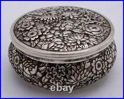 Wang Hing Chinese Export Repousse Sterling Silver Lidded Box